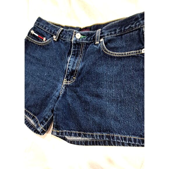 Tommy Jeans Dark Blue Wash Y2K Denim Shorts Womens Sz 11 - Picture 2 of 11